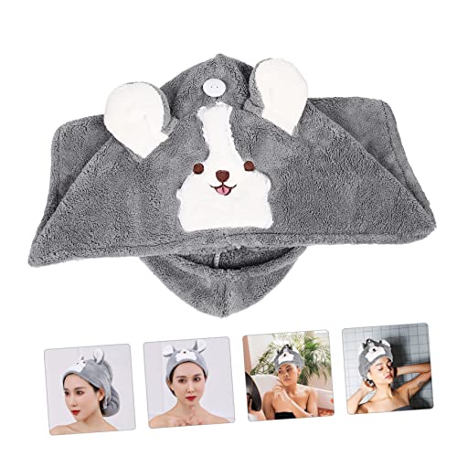 Beaupretty Touca De Cabelo Seco De Desenho Animado Toalha De Turbante De Cabelo De Secagem Rápida Tu