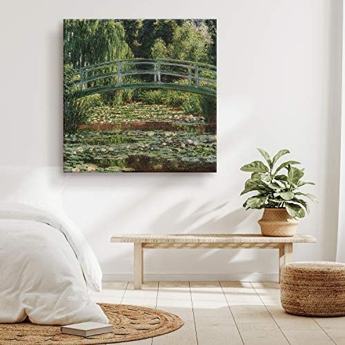 PICANOVA  Claude Monet  The Japanese Footbridge 80x80cm  Premium Canvas Art Print  Canvas Print Wall Art Decor Picture Stretched on Wooden Frame as Gallery Artwork  Classical Art Collection