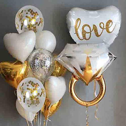 VIDAL CRAFTS Gold Engagement Party Decorations, Gold Engaged Banner, MR