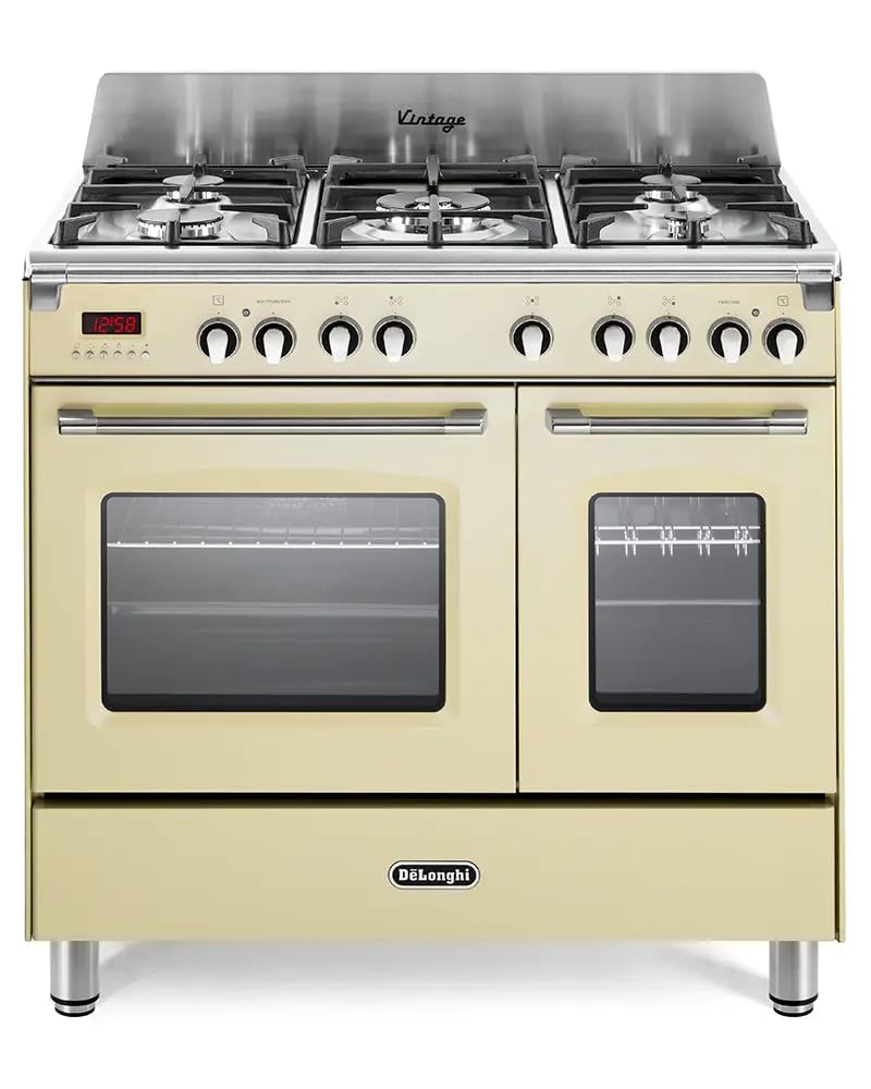 MEM 965T BX ED - Cuisinière à gaz avec four électrique, 5 brûleurs, 90x60 cm, Crème