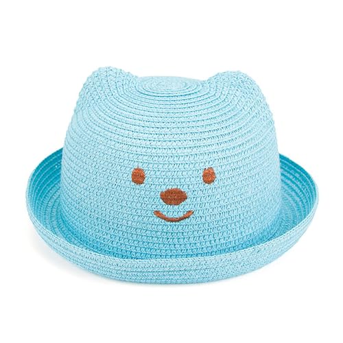 Little Girl Children Summer Straw HatBear Straw Hat Baby Sun Shade Straw Hat Baby Pot Hat4