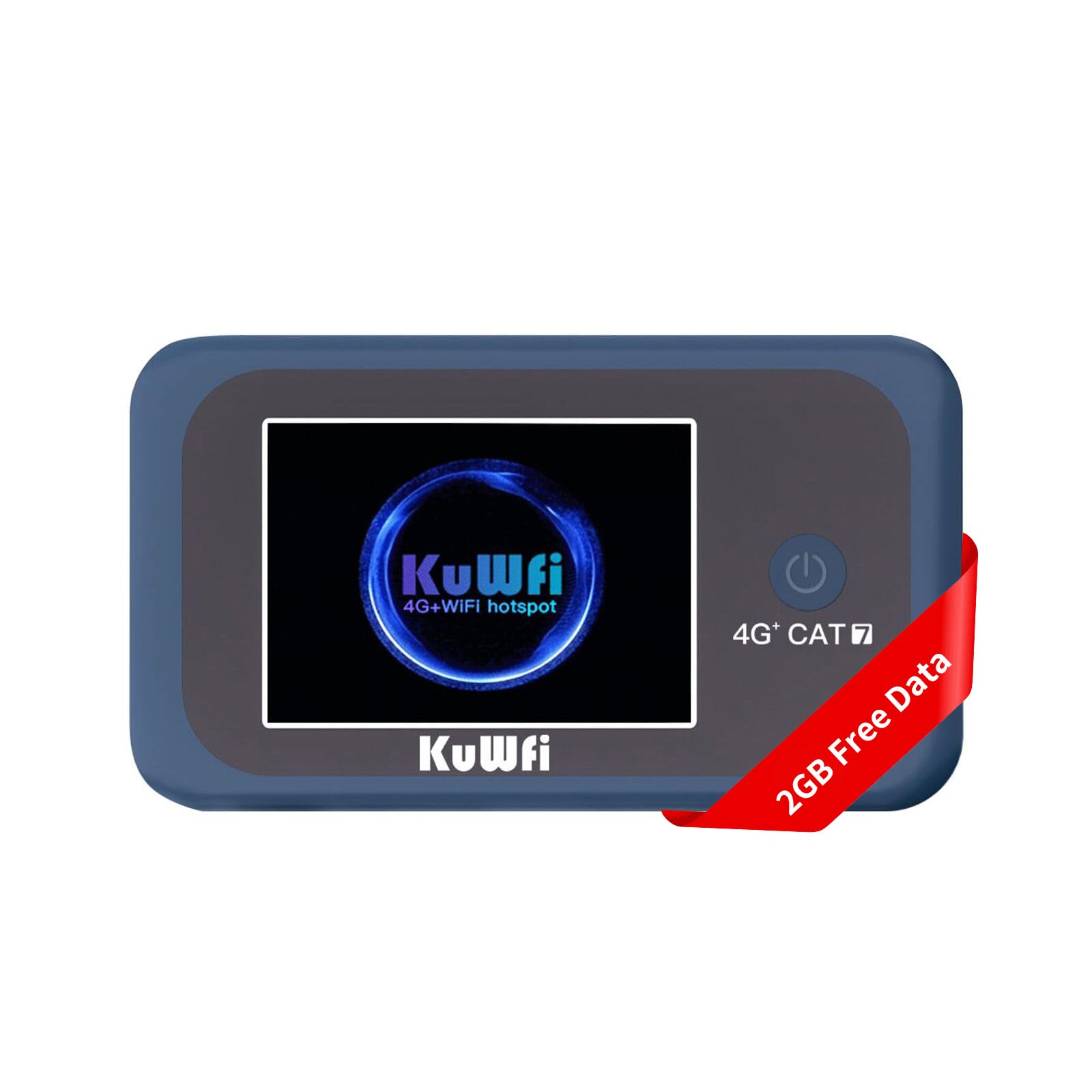 KuWFi Saponetta WiFi con SIM Card, Router WiFi Portatile 4G+ LTE Cat7 300Mbps Download, Hotspot Viaggio per Campeggio e Auto, Batteria 3000mAh per 10 Dispositivi