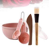 Vista 4 de HEALLILY Máscara facial de bricolaje Tazón de mezcla Cepillo Cuchara Stick Herramienta Cuidado de la Cara Set para las Mujeres 7pcs