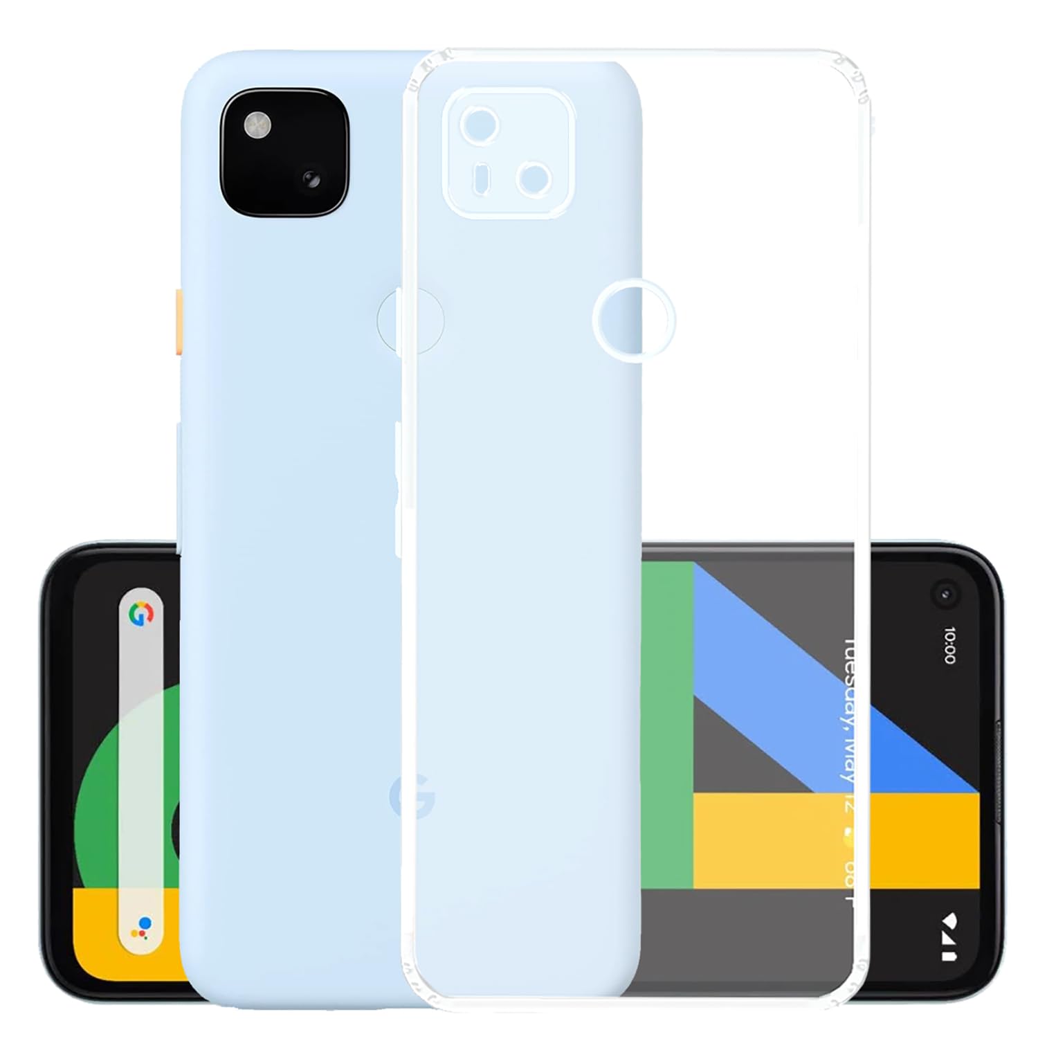 YOFO Back Cover for Google Pixel 4A [4g] (SlimFlexible|Silicone|Transparent|Camera Protection|DustPlug) (B0CL2GQWPS) Amazon Price History, Amazon Price Tracker