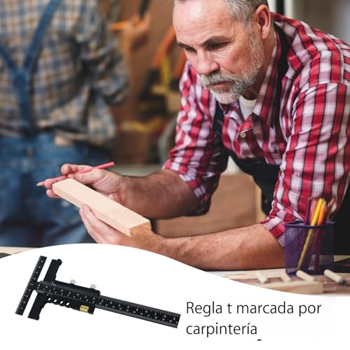 Règle de bord pour menuiserie robuste de traçage et de mesure d'angles de précision