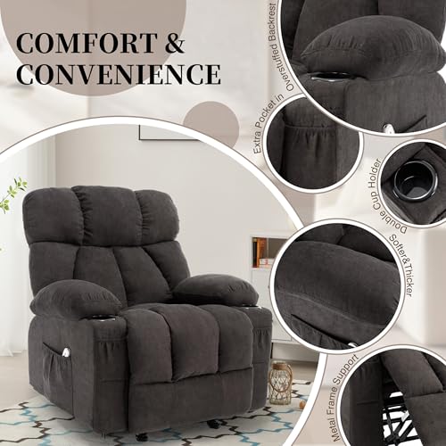 Sillón reclinable ergonómico color negro miniatura 3