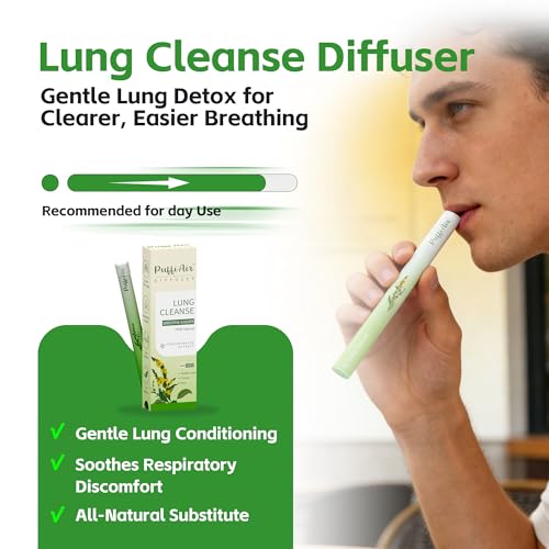 Image of Herbal Diffuser Duo, Lung Cleanse and Sleep Diffuser with Extracts of Mullein and Melatonin, 100% Natural Swap, Day & Night Duo, 4 Sticks, 600 Uses Each=