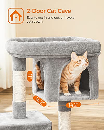 Feandrea UPCT61W Cat Tree, 33.1-Inch Cat Tower, L, Cat Condo For Large Cats Up To 16 Lb thumb #3