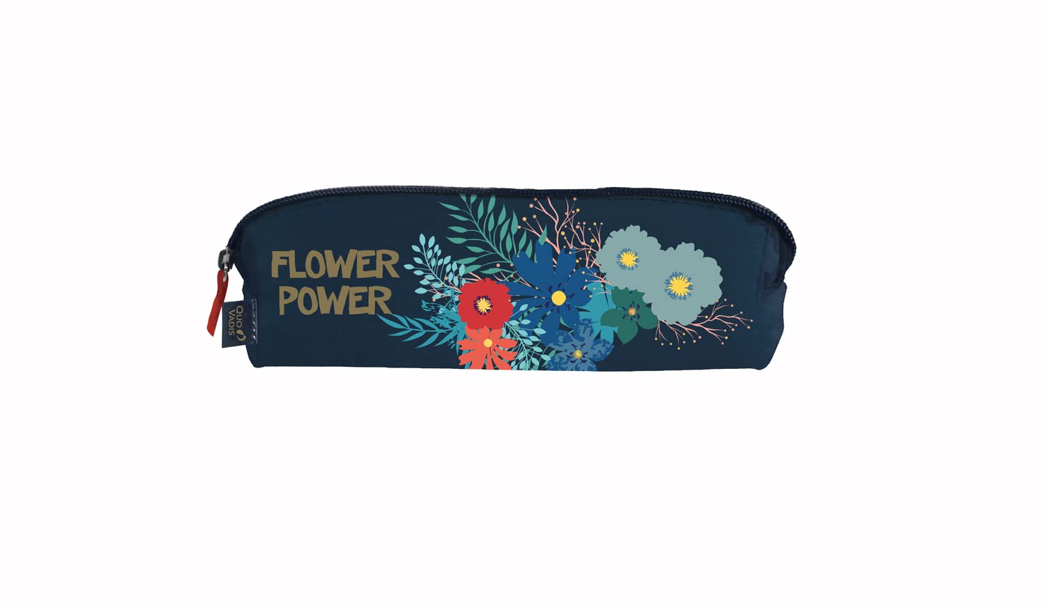 Quo Vadis - Collection: Jungle - Student Pencil case - 1 Compartment - for Taking Essentials - Material and Robust Zip - Compact Format 19 x 4.8 x 4.8 cm - Visual Flower