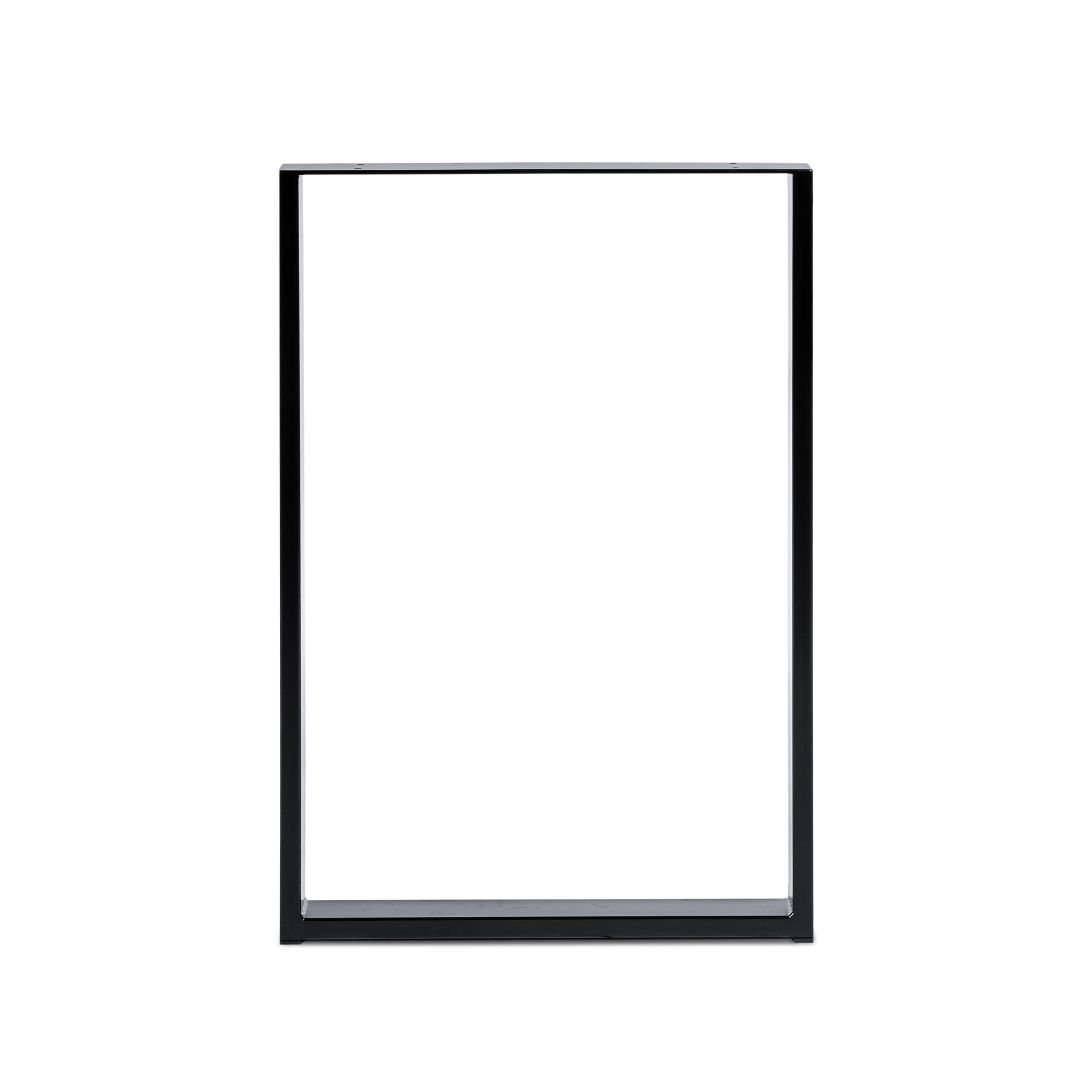 Magnetic Mobel 2 x Tischbeine aus Metall für Schreibtisch Esstisch, Möbelfüße Tischgestell Tischuntergestell Tischkufen (Schwarz | Profil 6x2 cm, 50x72 cm)