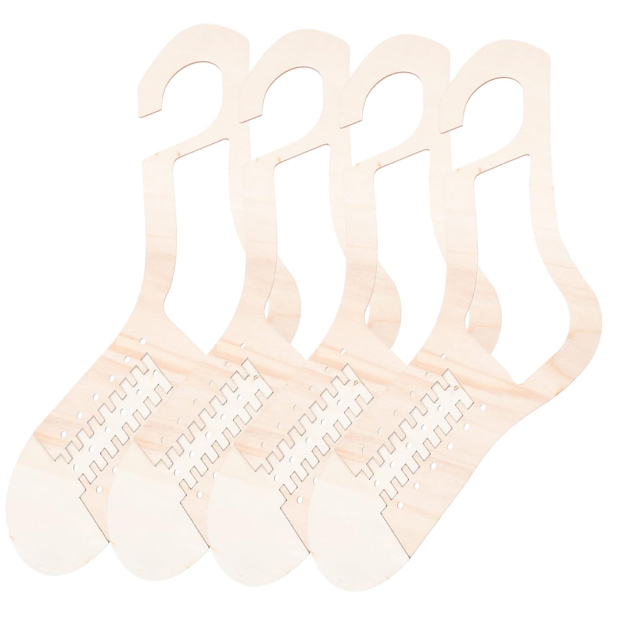 VILLCASE 3 Set Modello di Maglia A Calzino Marcatore Barelle per Calze Filato per Uncinetto Spillo Accessori A Maglia Bordo di Blocco all'Uncinetto Portafilo Segnapunti di Legno 2 Paia*3