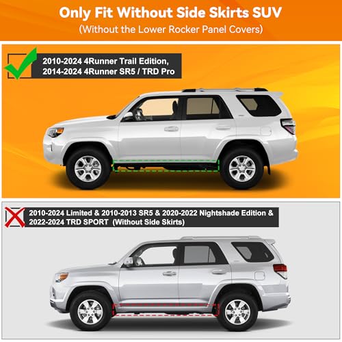 Estribos para Toyota 4Runner 2010-2024 sin faldones laterales miniatura 2