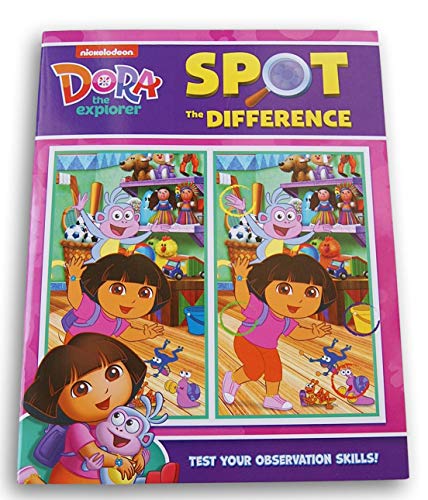 Activity Books Spot The Difference Book Game for Kids - 22 Puzzles with Answer Key (Dora The Explorer)