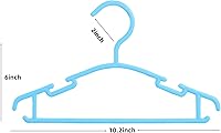Vista 2 de Paquete de 100 perchas azules para ropa de bebé, perchas de plástico para niños para armario, niño pequeño, bebé, niño, recién nacido, perchas