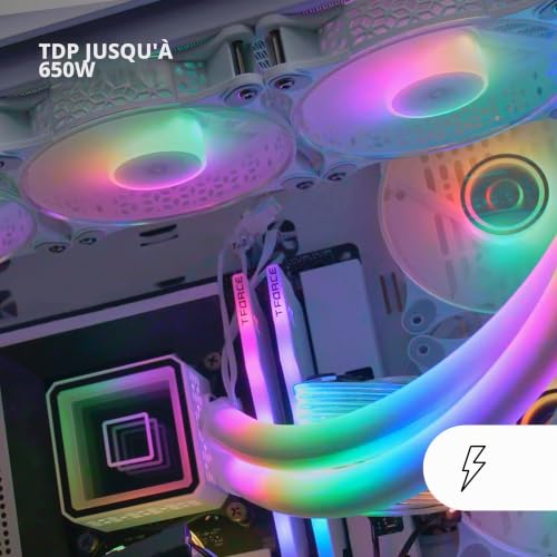 Mars Gaming MLULTRA360W système de refroidissement d'ordinateur Processeur Refroidisseur de liquide tout en un 12 cm 1 pièce Neuf - vue 10
