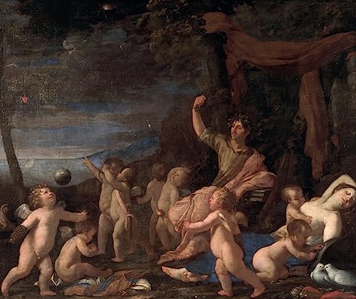 Peinture poster pour habiller un mur vide avec l'affiche decorative de Nicolas Poussin 60x90cm