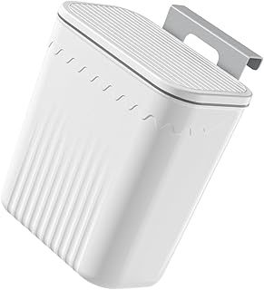 Abaodam countertop Compost bin Diaper Pail Kitchen Trash bin Small Garbage cans for Kitchen lid Waste can Food Waste bin Garbage Bucket Trash can Diaper Bucket Intelligent White Slider pp