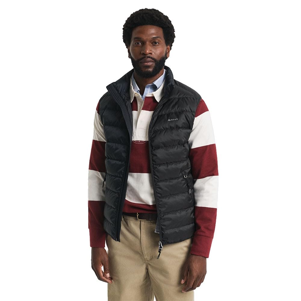 GANT LIGHT DOWN VEST, black, XL