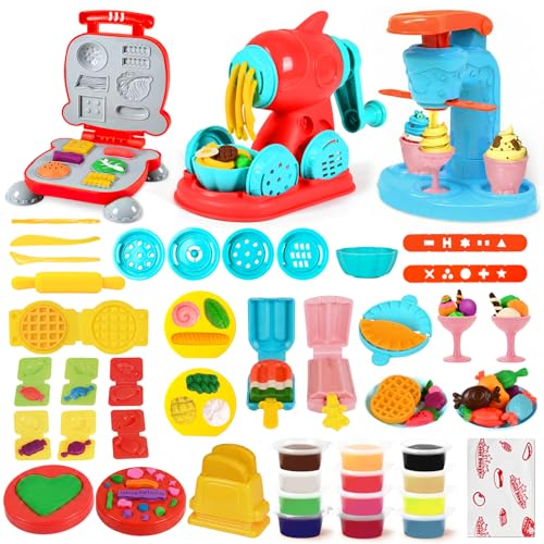 SOCBTNSO 3 in 1 Dough Sets 59 PCS for Boys Girls Kids Toddlers Ages 3+
