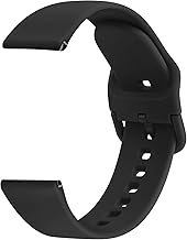 Amzpas 20 mm Silicone Watch Strap, Soft Quick Release Replacement Strap with Buckle in Same Colour for Men and Women