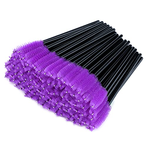 G2PLUS 100PCS Disposable Eyelash Brushes, Rose Mascara Wands Applicator Makeup Kits, Eyelash Spoolies Brushes for Eyelash Extensions and Eyebrows