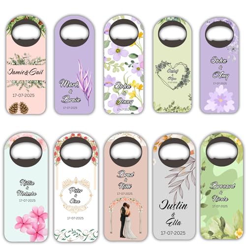 Customizable Wedding Bottle Opener Favors - Elegant Fridge Magnets for Celebrations by Femmesavor - Image 4