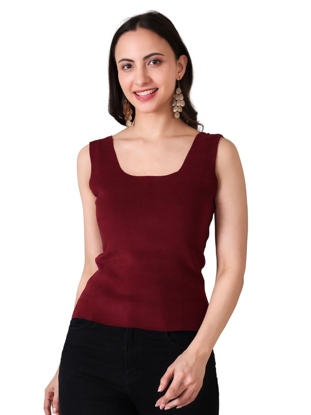 caredone Women's Thermal Plus Velvet Camisole Top, Thickened Underwear, Winter Sleeveless Base Layer, Winter Camisole.-picture-17