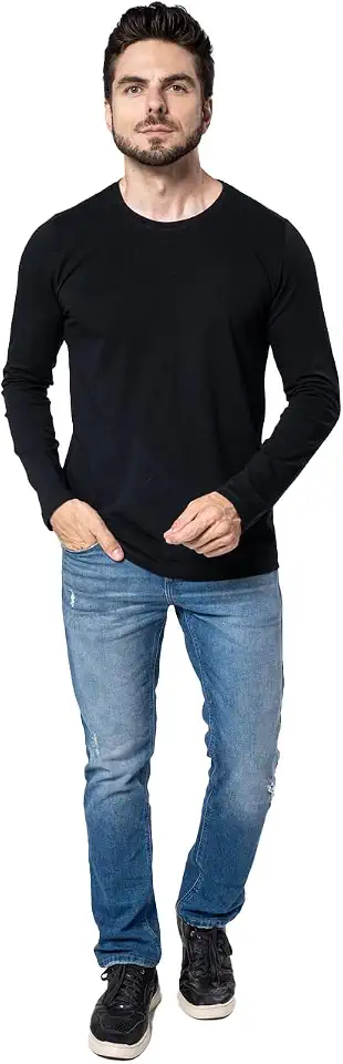 Camiseta Manga Longa em Algodão Egípcio Premium