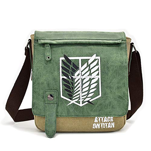Yoyoshome japonés Anime Cosplay Bolso Bandolera Bolsa de Hombro Crossbody Verde Attack