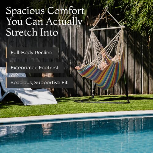 Image of Hanging Hammock Chair Swing - Outdoor & Indoor - Hammock Swing Chair