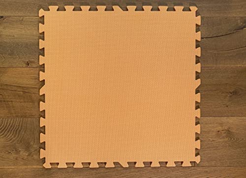 TAN 48 SQ Ft Pack foam interlocking mats anti fatigue exercise flooring safety gym multi purpose floor mat RC race track racetrack yoga pilates eva garage tradeshow booth retail miniatura 2