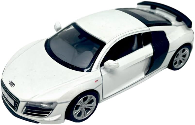 D-power – Audi R8 GT - White | Die-Cast Replica, Ultimate Collector's Item, Super Cars | Toy Vehicles, Metal Toy Car Model - Pull Back Collection | Size - 1:32, For Kids 3+