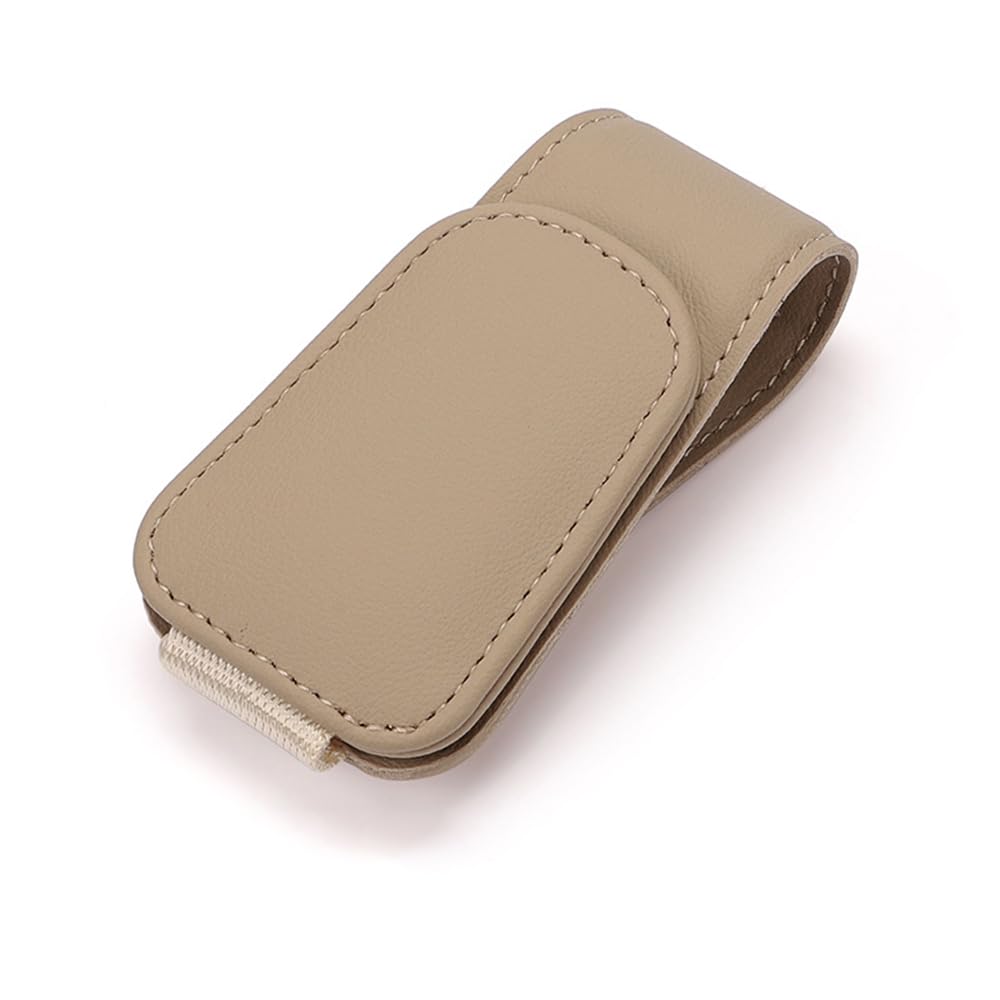 AUISAP Sunglasses Holder for Car for SEAT Alhambra (7N 2010-2020),Magnetic Car Glasses Clip,Interior Sun Visor Accessories,Automotive Eyeglass Hanger,Ticket Card Clip,Beige