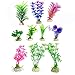 CBTONE 10 Pack Artificial Aquarium Plastic Plants, Artificial Aquatic Plants Assorted Color Aquarium Plants Plastic Fish Turtle Tank Decorations Ornament Home Décor Plastic