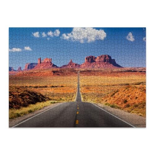 Jigsaw Puzzles 500 Pieces for Adult Monument Valley Arizona Puzzle Game for Family Wooden Puzzle Toy Educational Games Puzzles for Home Decor