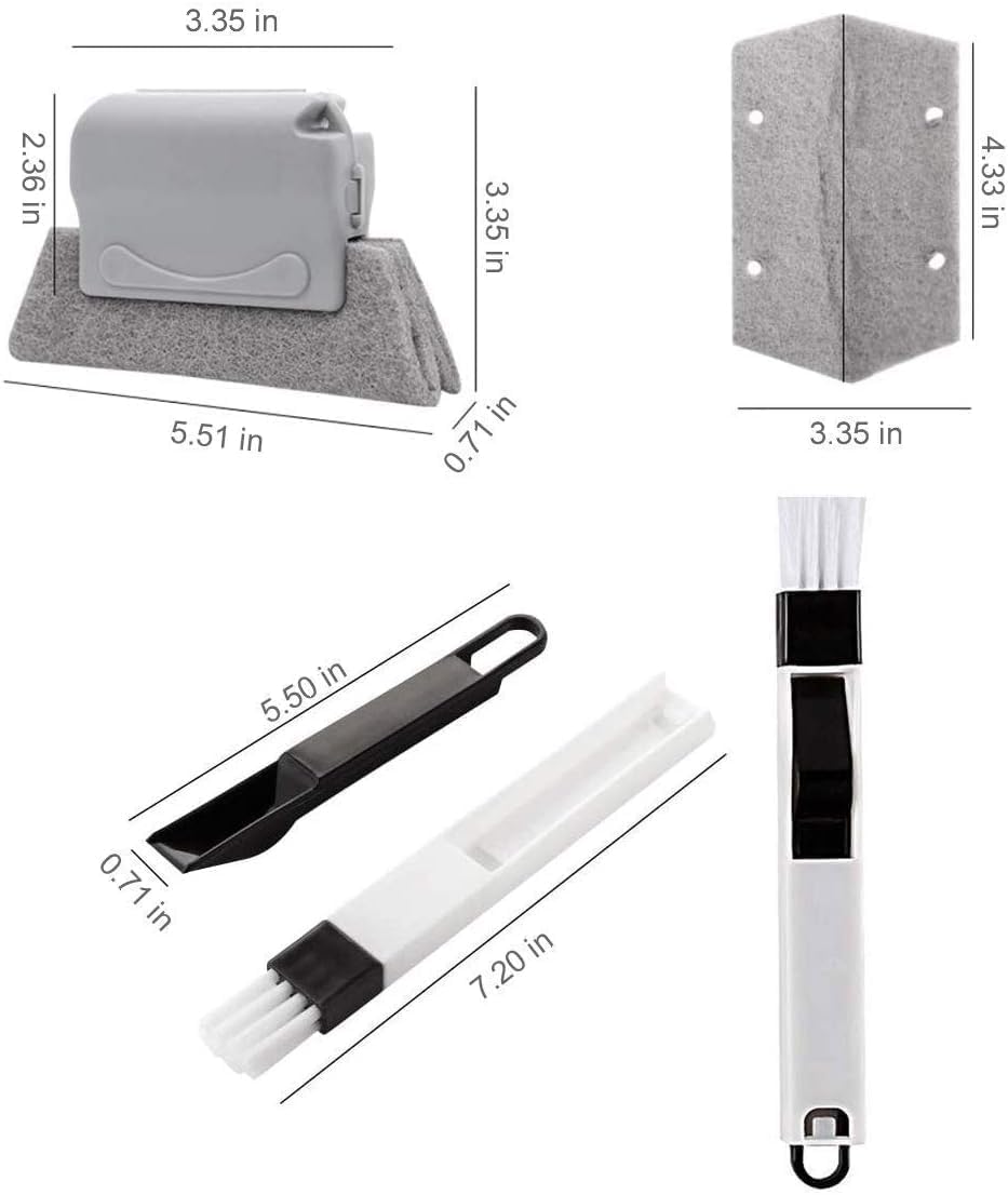 Window Groove Cleaning Brush Set - 3 Piece Kit -7 Window Groove Cleaning Brush Set - 3 Piece Kit -7