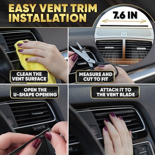 Image of Black Bling Car Accessories Set, 27 Pcs, for Women Drivers