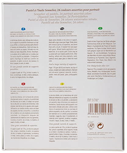 Sennelier Cardboard Oil Pastel Set, 24 Count (Pack of 1), Portrait