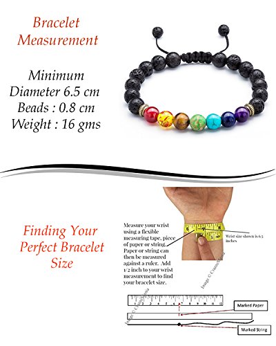 Image of Young & Forever Full Intention 7 Chakra Healing Crystal Stone Bracelet for Men & Women - Natural Gemstone Reiki Prayer Beads for Anxiety Relief, Meditation & Positive Energy
