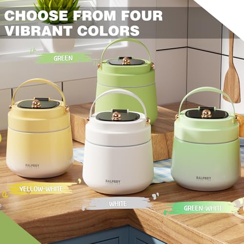 Thermo for Hot Food Adults 40OZ Soup Thermo Lunch Containers Wide Mouth Vacuum Insulated Food Jar Stainless Steel Leakproof Lunch Box with Spoon and Fork, Keeps Food Warm, Ideal Gift for Women by BALPBBY - Image 6