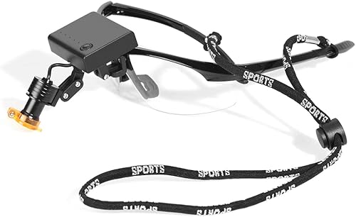 Miniatura 7 de 5W LED faro y lentes integrados 2 en 1 luz de cabeza negra con clip de filtro óptico