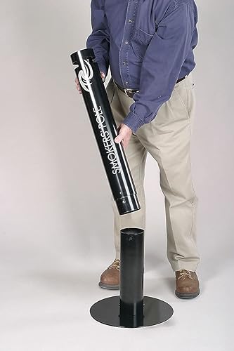 Miniatura 4 de Cenicero tipo poste Rubbermaid Commercial, redondo, Plateado, 1