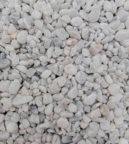 BERNARDELLI - Ciottoli Bianco Marmo Carrara (7/15 mm) per arredo di esterni, vasi e fiorere - Sacco da 25 kg