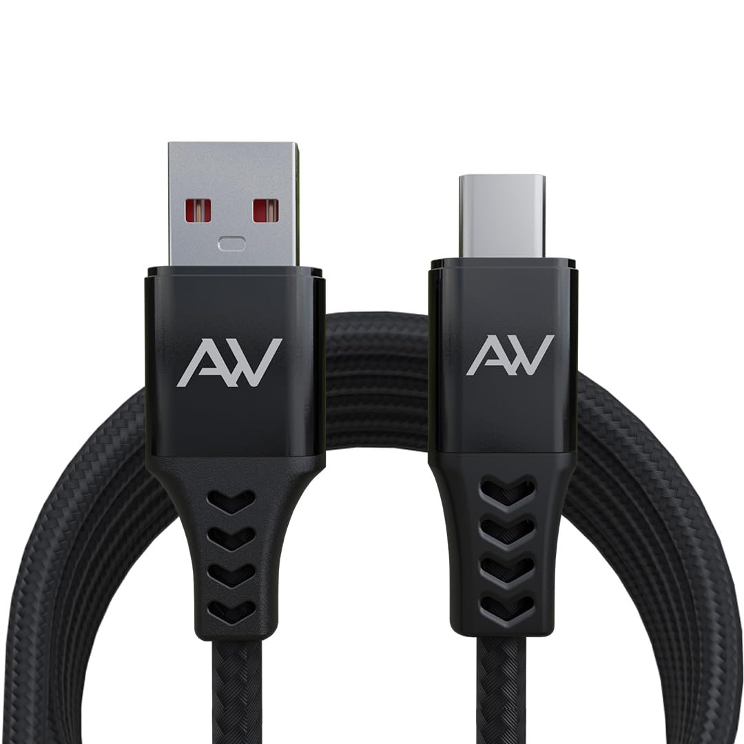 ALIVEWARE USB to Type C Cable - 80W 6A Fast Charging, High-Speed Data Transfer, 5-Core Copper, Durable Nylon Braided, 1 Meter, Compatible with Samsung, OnePlus, Android, iOS Devices, Laptops, and PCs (B0D2JFKPBC) Amazon Price History, Amazon Price Tracker