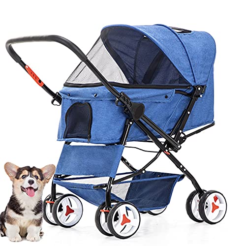 Joyfultails 3-in-1 Hundewagen - Faltbarer Buggy Bis 15kg Für Kleine Hunde