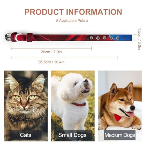 Collier rose rouge pour petit chien et chat réglable - 3