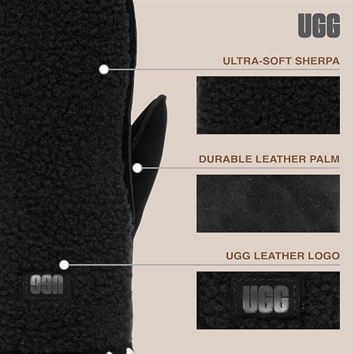 Guantes UGG Uggfluff Scalloped Mitten para mujer con forro térmico suave 3