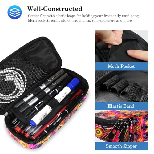 Ensemble sac à dos psychédélique mandala et trousse scolaire