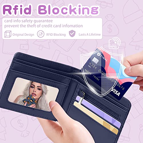 Funermei Cute Wallet For Women Girls Leather Bifold Wallet African American Black Girl Aesthetic Credit Card Holder Rfid Id Cash Slim Small Bi-Fold Wallets With Coin Pocket For Teen Little Girl #TOP2