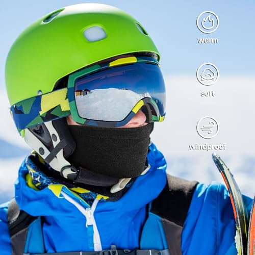 EXski Winter Neck Gaiter Warmer, Soft Fleece Face Mask Scarf for Cold Weather Skiing Cycling Outdoor Sports